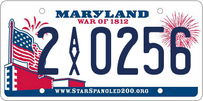 MD license plate 2AX0256