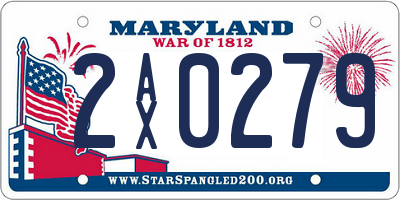 MD license plate 2AX0279