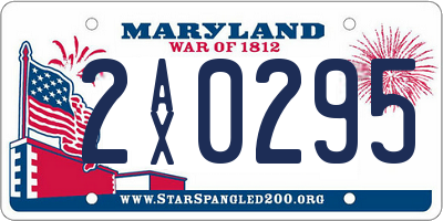 MD license plate 2AX0295