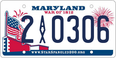 MD license plate 2AX0306