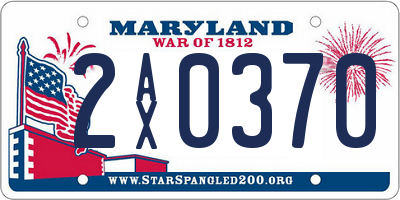 MD license plate 2AX0370
