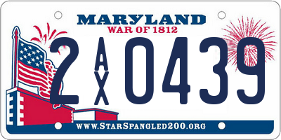 MD license plate 2AX0439