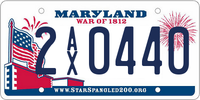 MD license plate 2AX0440