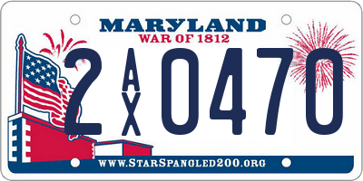 MD license plate 2AX0470