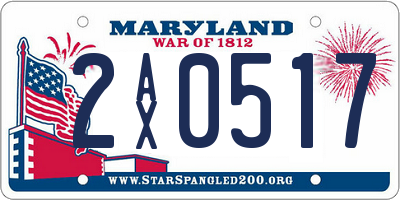 MD license plate 2AX0517