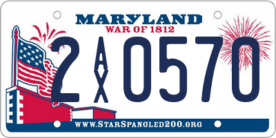 MD license plate 2AX0570