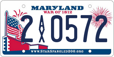 MD license plate 2AX0572
