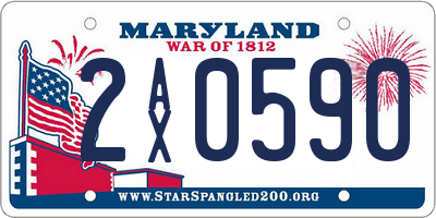 MD license plate 2AX0590