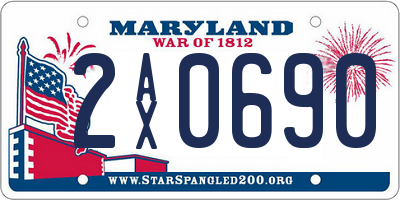 MD license plate 2AX0690