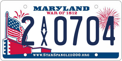 MD license plate 2AX0704