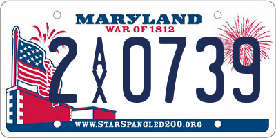 MD license plate 2AX0739