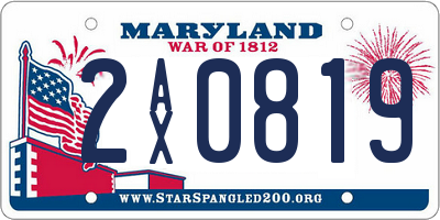 MD license plate 2AX0819