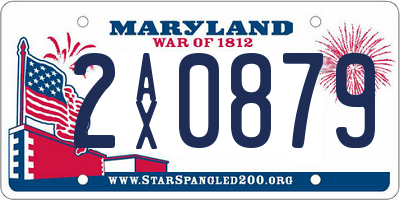 MD license plate 2AX0879