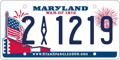 MD license plate 2AX1219