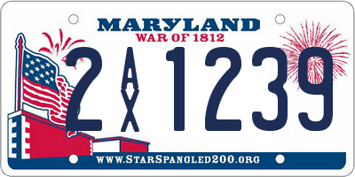 MD license plate 2AX1239