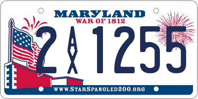 MD license plate 2AX1255