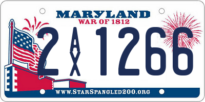MD license plate 2AX1266