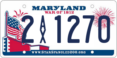 MD license plate 2AX1270