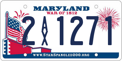 MD license plate 2AX1271