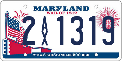MD license plate 2AX1319