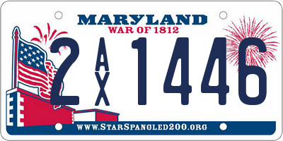 MD license plate 2AX1446