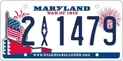 MD license plate 2AX1479