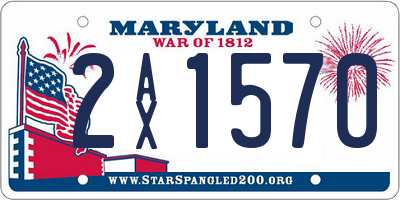 MD license plate 2AX1570