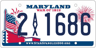 MD license plate 2AX1686