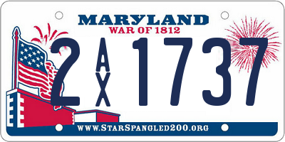MD license plate 2AX1737