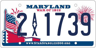 MD license plate 2AX1739