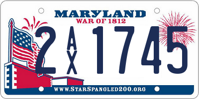 MD license plate 2AX1745