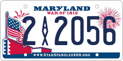 MD license plate 2AX2056