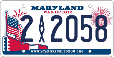 MD license plate 2AX2058