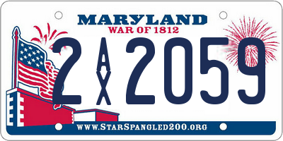 MD license plate 2AX2059