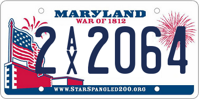 MD license plate 2AX2064