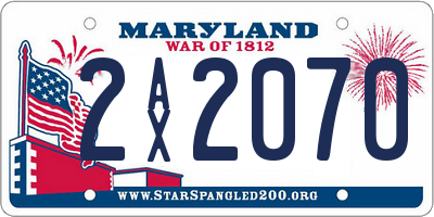MD license plate 2AX2070