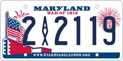 MD license plate 2AX2119