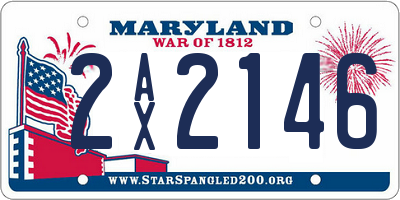 MD license plate 2AX2146