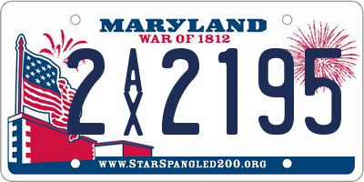 MD license plate 2AX2195