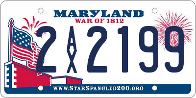 MD license plate 2AX2199