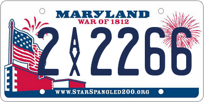 MD license plate 2AX2266