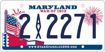 MD license plate 2AX2271