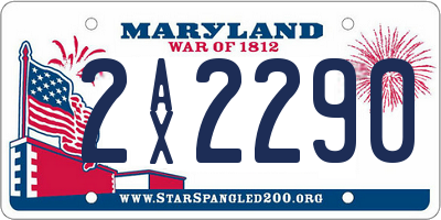 MD license plate 2AX2290