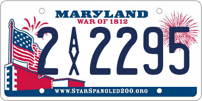 MD license plate 2AX2295
