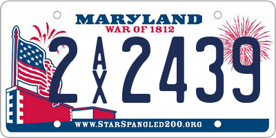 MD license plate 2AX2439