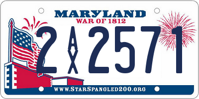 MD license plate 2AX2571