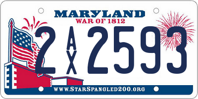 MD license plate 2AX2593