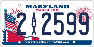 MD license plate 2AX2599