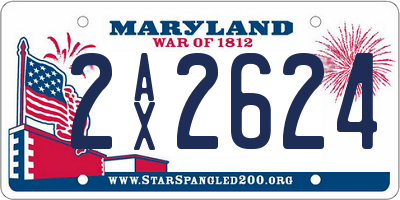 MD license plate 2AX2624
