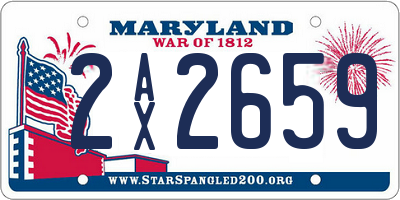 MD license plate 2AX2659